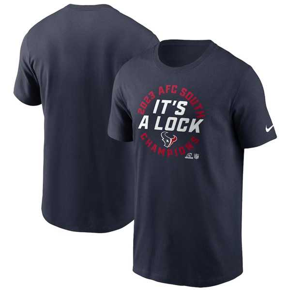 Men's Houston Texans Navy 2023 AFC South Division Champions Locker Room Trophy Collection T-Shirt,We sell and wholesale Men's Houston Texans Navy 2023 AFC South Division Champions Locker Room Trophy Collection T-Shirt on line form chian!